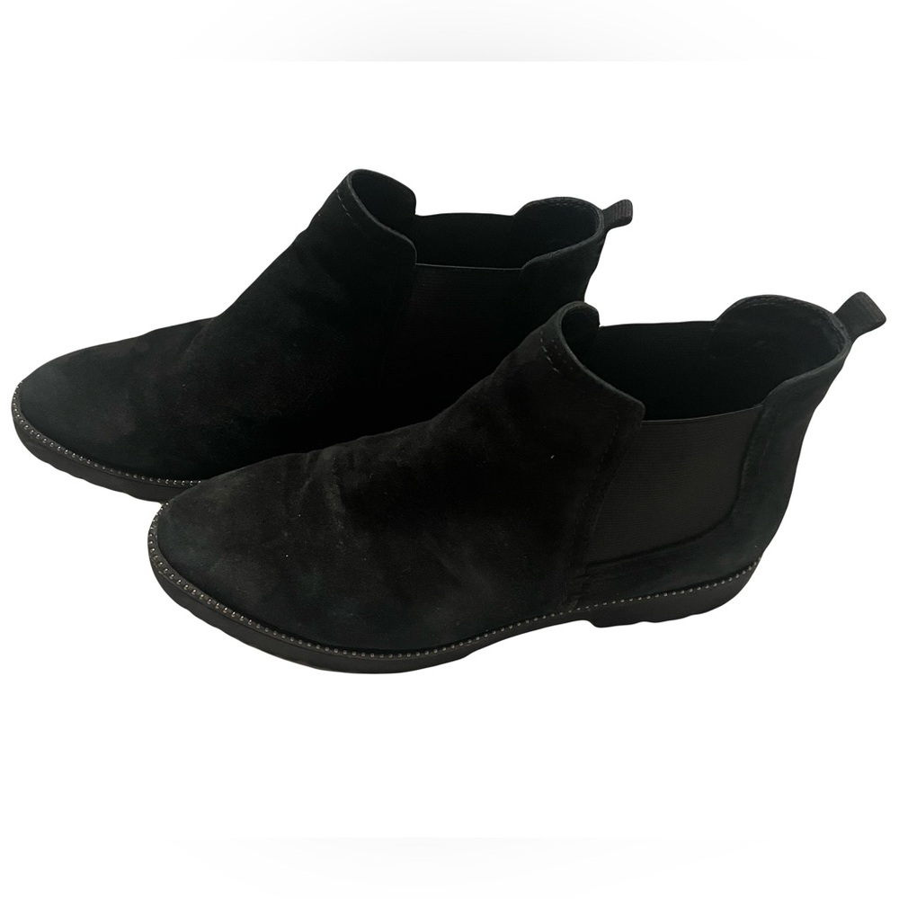 Black Suede Ankle Chelsea Booties Size 8
